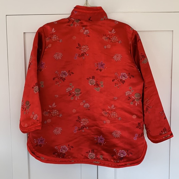 Girls Chinese Red Qipao Top - Picture 6 of 8